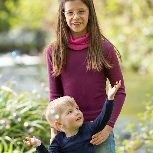 Wolle Seide Kinder Langarmshirt