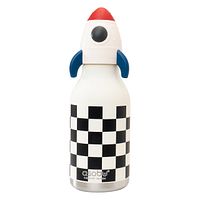 Bestie Bottle Edelstahltrinkflasche mit Trinkhalm Rakete 460 ml