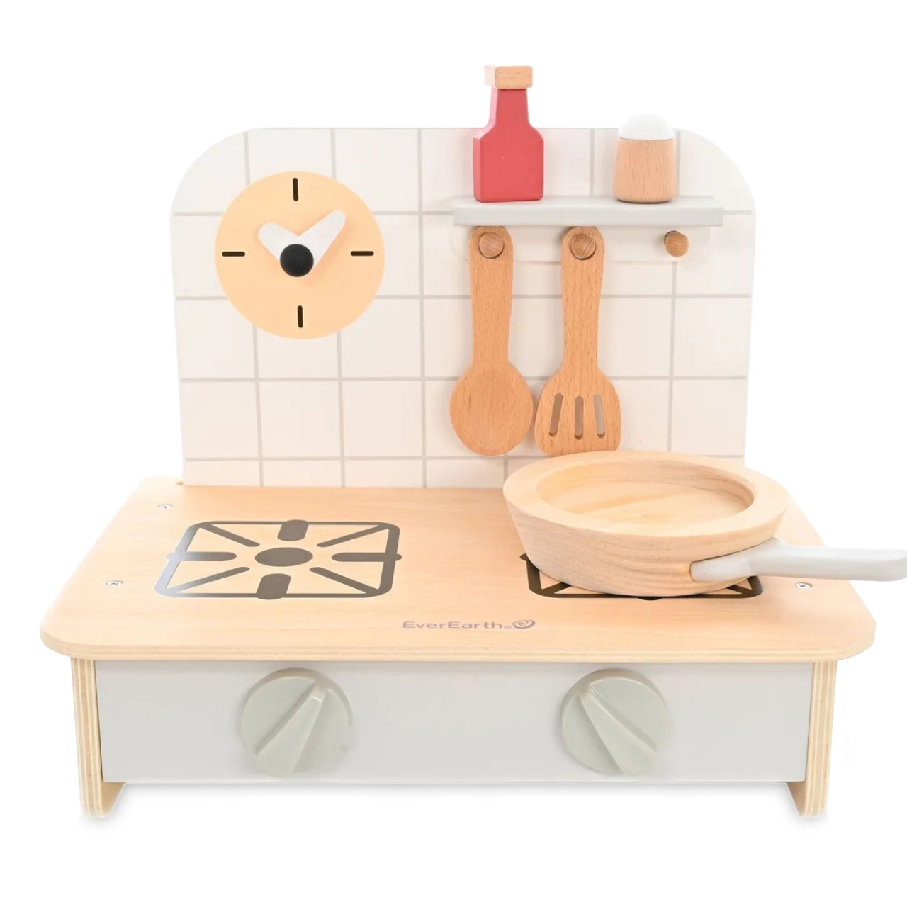 Kleine Spielküche und Grill aus Holz