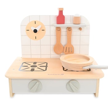 Kleine Spielküche und Grill aus Holz