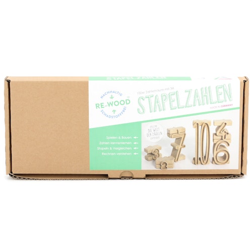 Stapelzahlen 100er Zahlenraum 34 Stück natur