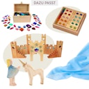 Vorschaubild Spieltuch Seide hellblau klein 53 x 53 cm