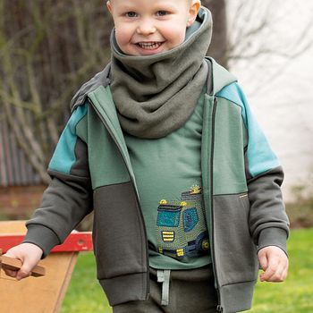 Sweatjacke Colourblocking grün