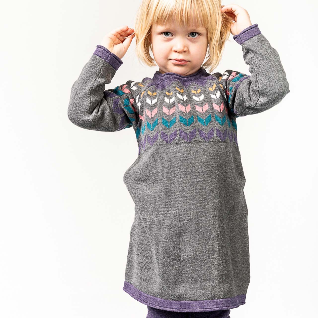 Kleid Sense Organics Strick langarm Uni