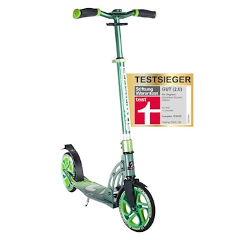 Alu Scooter ab 6 Jahre 35-100kg 205mm-Rädern grün