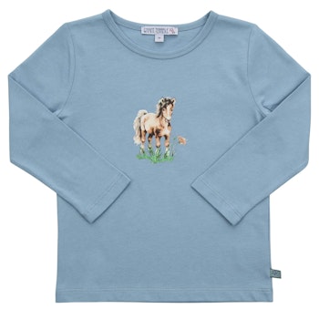 Langarmshirt mit Eichhörnchen Druck dunkelrosa