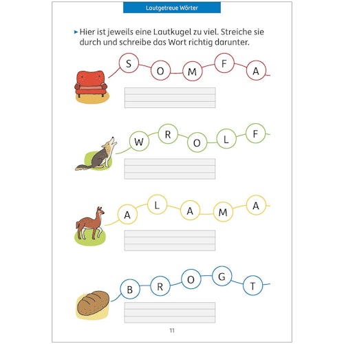 Übungsblock Richtig Schreiben Klasse 1