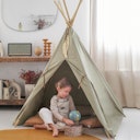 Vorschaubild Spielzelt Tipi Grün – 140 cm