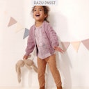 Vorschaubild Edle Rippe Leggings Blümchen