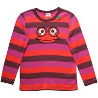 Langarmshirt Streifen Frosch Aufnäher