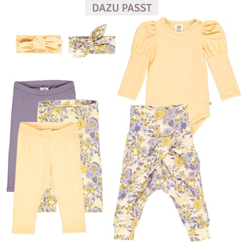 Langarmbody Puffärmel Blumenprint