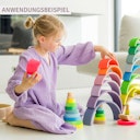 Vorschaubild Neonpink Regenbogen Grimms 10 teilig - 27,4 cm