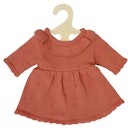 Vorschaubild Puppen-Strickkleid 35-45cm pfirsich, Bio-Baumwolle