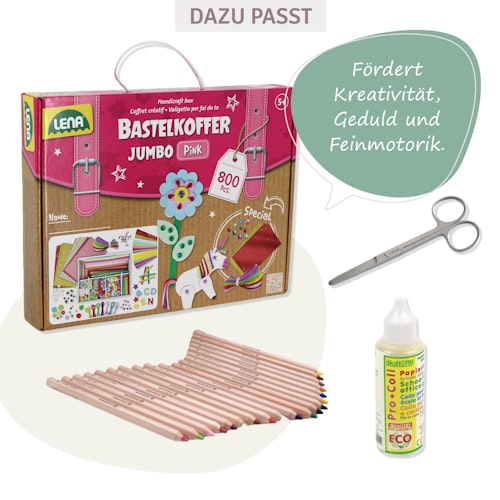 Bastelkoffer groß pink 800 Teile ab 5 Jahren