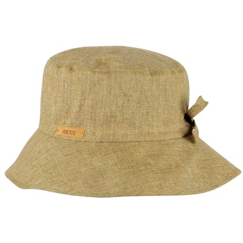Schlapphut Sonnenhut Leinen beige-grün
