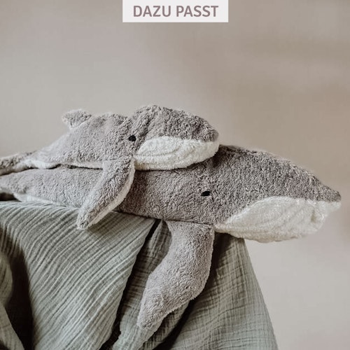 Kuscheltier & Wärmekissen Wal groß 60 cm