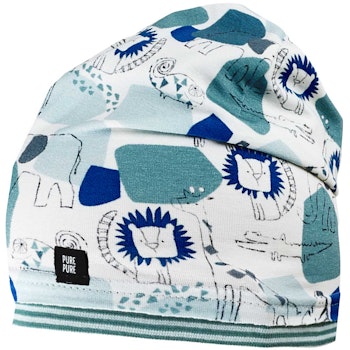 Leichte Beanie Tiere blau