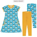 Vorschaubild Kurzarm Kleid mit Alloverprint 