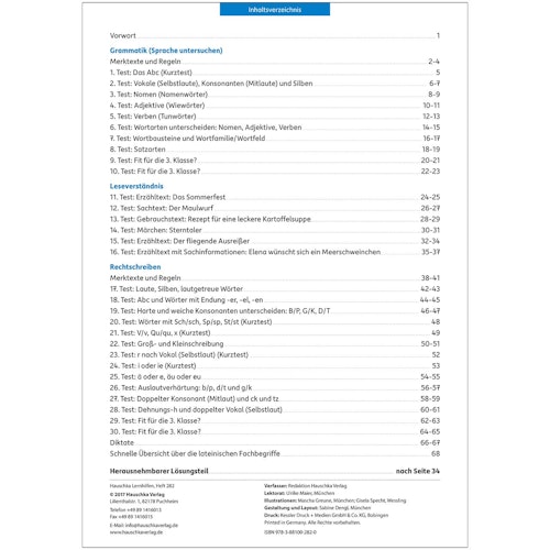 Deutsch Übungsheft Lernzielkontrollen 2. Klasse