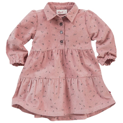 Festes Feincord Kleid Blätter