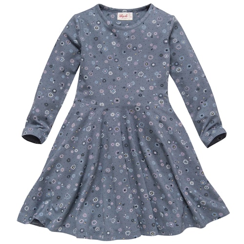 Langarm Flatterkleid Herbstblumen
