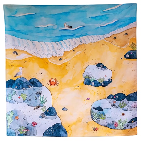 Spieltuch Bio-Baumwolle Felsenpool 100 x 100 cm