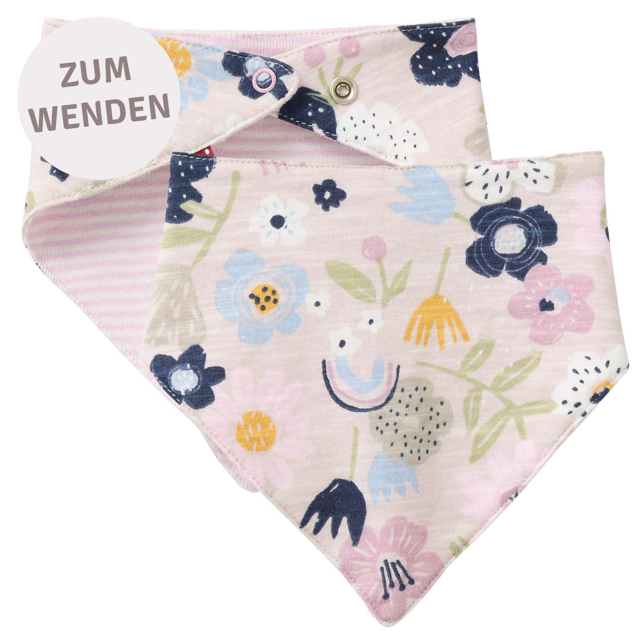 Wende Dreiecktuch Blumen blassrosa