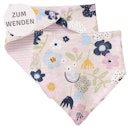 Vorschaubild Wende Dreiecktuch Blumen blassrosa