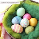 Vorschaubild Ostergras pflanzengefärbt & gekämmt 20 g
