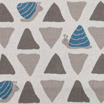 Weiche Babydecke anschmiegsam blaue Schnecken 80 x 100 cm