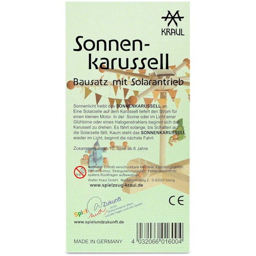 Sonnenkarussell Holzbausatz mit Solarantrieb 35 cm