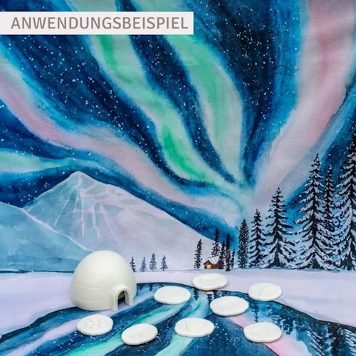 Spieltuch Bio-Baumwolle Polarlichter 100 x 100 cm