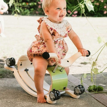 2in1 Schaukel und Rutschfahrzeug Mini-Flip Racer grün