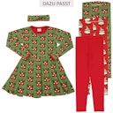 Vorschaubild Langarm Flatterkleid Weihnachten