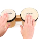 Vorschaubild Mini Bongo mit Naturfell 10 & 13 cm ab 3 Jahre