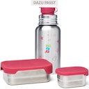 Vorschaubild Edelstahl Brotdose für Schule & Freizeit pink Prinzessin