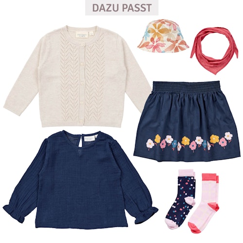 Musselin Langarmshirt uni