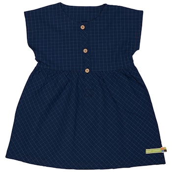 Leichtes Sommerkleid Webstoff marine kariert