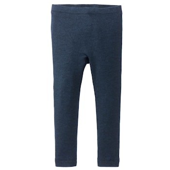 Wolle Seide Leggings dunkelblau