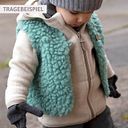 Vorschaubild Fleece Jacke aus Merinowolle Kapuze Reißverschluss wollweiss