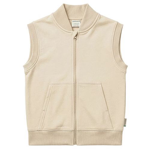 Sweat Weste uni braun