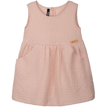 Musselin Mädchen Sommerkleid pfirsich-rosa