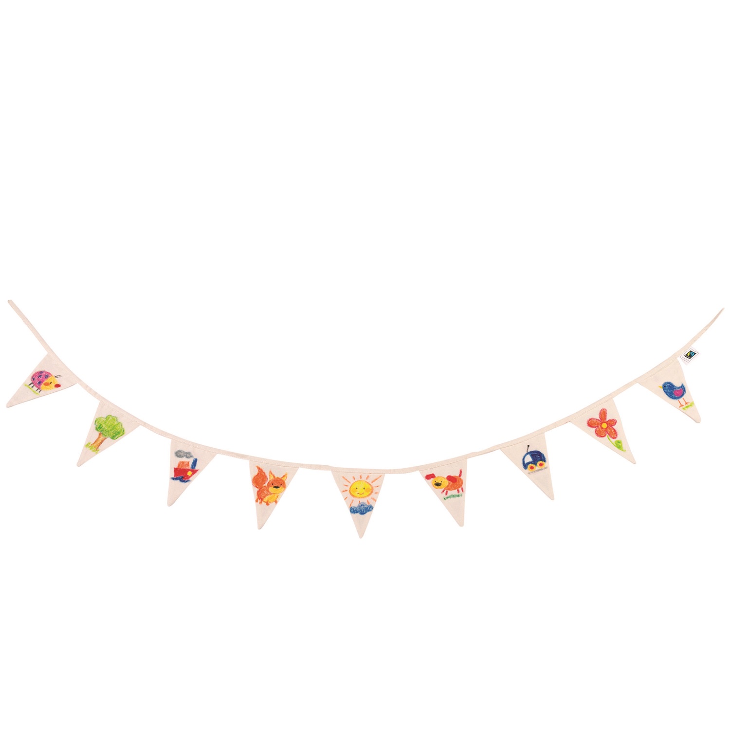 Fähnchen-Girlande - zum Anmalen