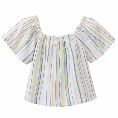 Gewebte kurzarm Bluse
