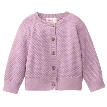 Klassischer Cardigan Knopfleiste flieder melange