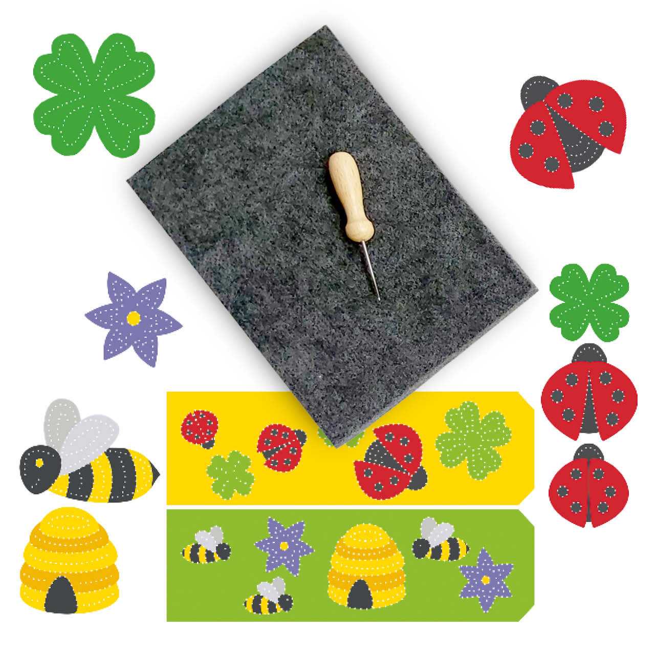 Prickel Bastelset Käfer-Bienen