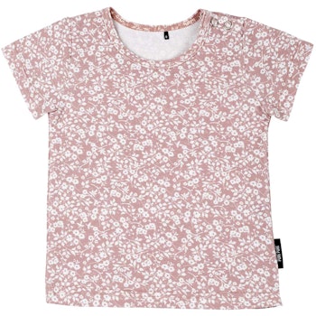 Baby Jersey Shirt kurzarm Blumen altrosa