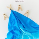 Vorschaubild Großes Spieltuch Seide Glockenblumen-blau 178 x 89 cm