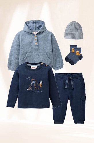 Jersey Langarmshirt Eisbär und Pinguine