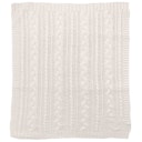 Vorschaubild Edle Babydecke gestrickt natur Biobaumwolle 80 x 100 cm